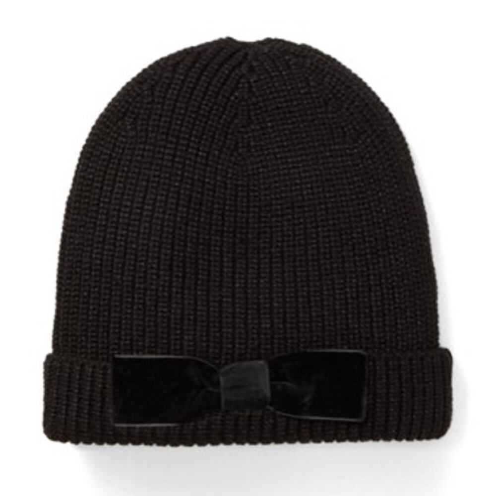 Kate Spade Velvet Bow Beanie